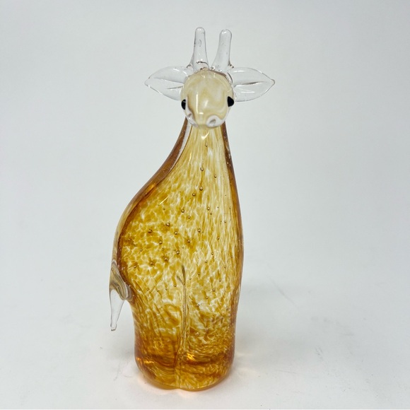 Lenox Savannah Sunset Art Glass Figurines Set of Three Giraffe Rhino Hippo - Picture 3 of 12